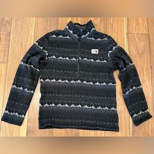 The North Face Men’s Black & Gray Zip Mock-Neck Sweater